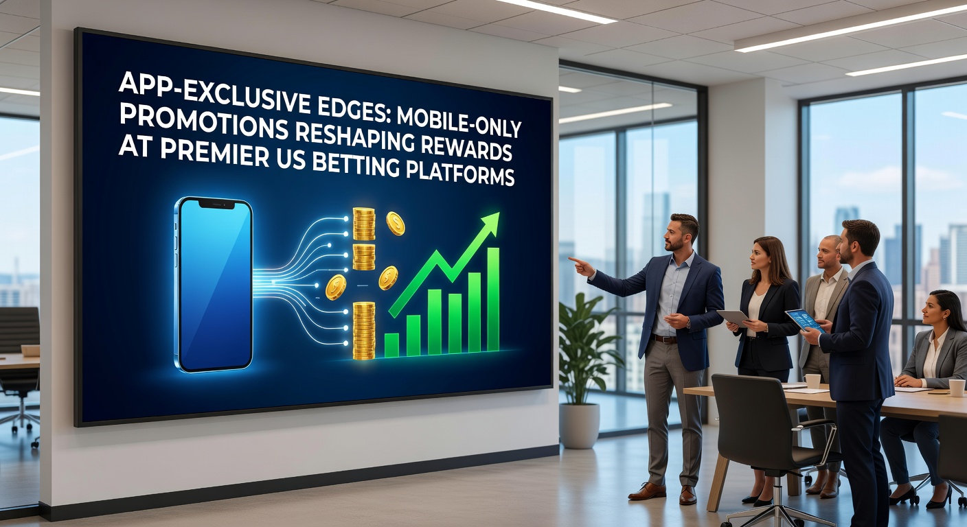 Close-up of a user's hand holding a phone with overlaid graphics showing stacked app rewards, free bet icons, and loyalty progress bars