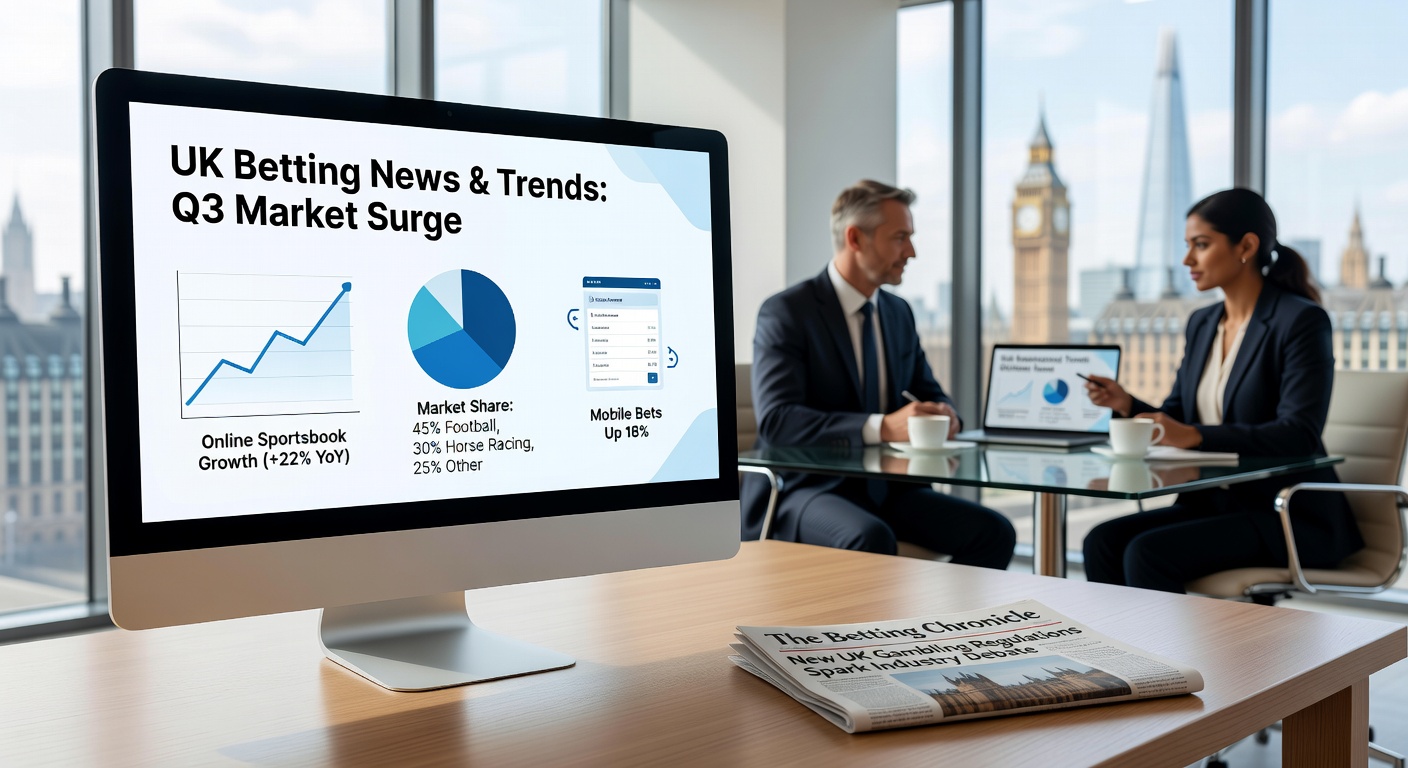 Stock market charts showing upward surge in UK gambling shares amid US regulatory news