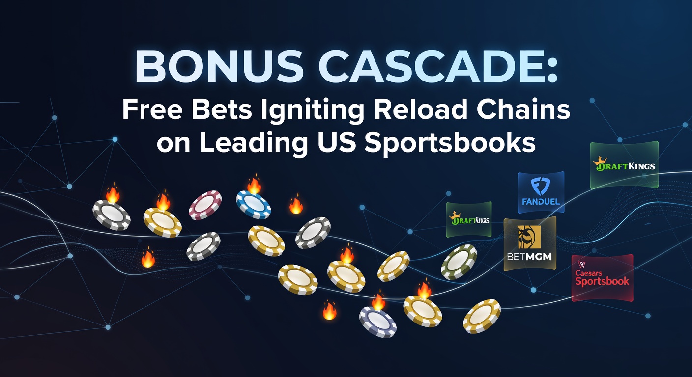Sportsbook app displaying free bet promotions cascading into reload bonuses on mobile screen during a live NBA game