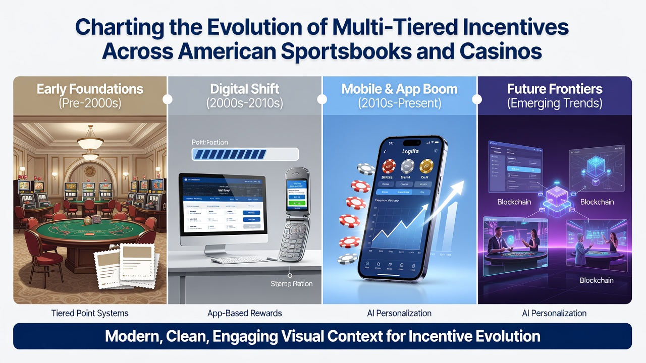 Modern multi-tier loyalty dashboard interface used by leading US betting platforms