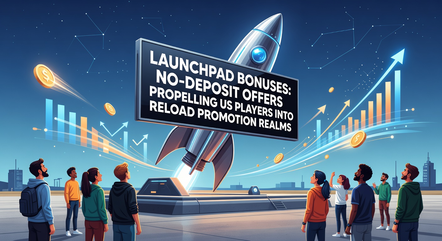 Infographic showing a flowchart from no-deposit bonus activation to multi-tier reload promotions on US betting apps, with stats on player progression