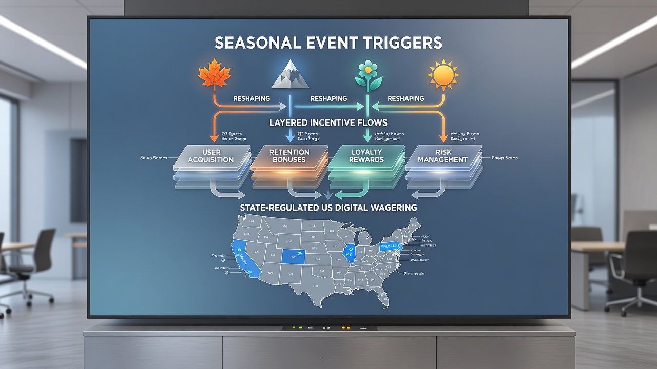 Layered incentive structure diagram for US wagering platforms during major seasonal events